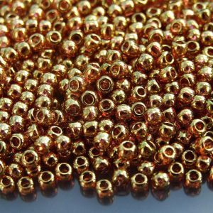 10g 421 Gold Luster Transparent Pink Toho Seed Beads Size 6/0 4mm Michael's UK Jewellery