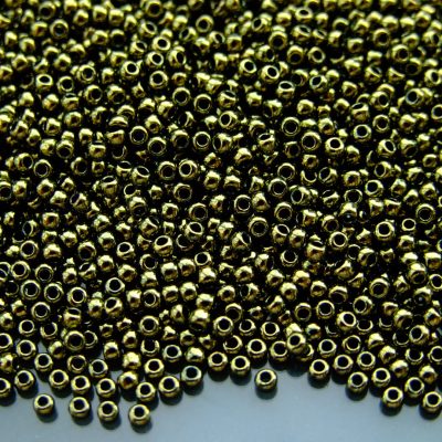 TOHO Seed Beads 422 Gold Lustered Dark Antique Bronze 11/0 beads mouse