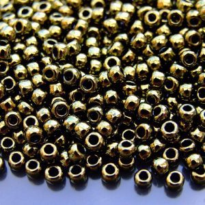 10g 422 Gold Lustered Dark Antique Bronze Toho Seed Beads Size 6/0 4mm Michael's UK Jewellery