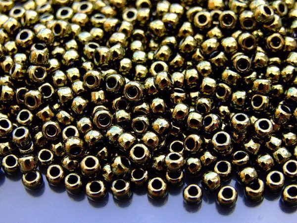 10g 422 Gold Lustered Dark Antique Bronze Toho Seed Beads Size 6/0 4mm Michael's UK Jewellery