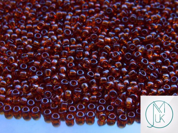 10g 423 Transparent Smoky Topaz Toho Seed Beads 8/0 3mm Michael's UK Jewellery