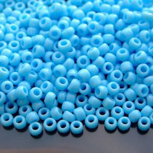 10g 43 Opaque Blue Turquoise Toho Seed Beads Size 6/0 4mm Michael's UK Jewellery