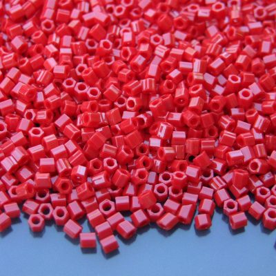 10g 45 Opaque Pepper Red Toho Hexagon Seed Beads 8/0 3mm Michael's UK Jewellery