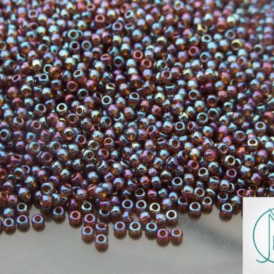 TOHO Seed Beads 454 Gold Lustered Root Beer 11/0 beads mouse