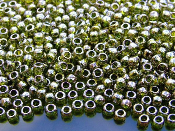 10g 457 Gold Lstr Green Tea Toho Seed Beads 3/0 5.5mm Michael's UK Jewellery