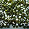 10g 457 Gold Luster Green Tea Toho Cube Seed Beads 4mm Michael's UK Jewellery