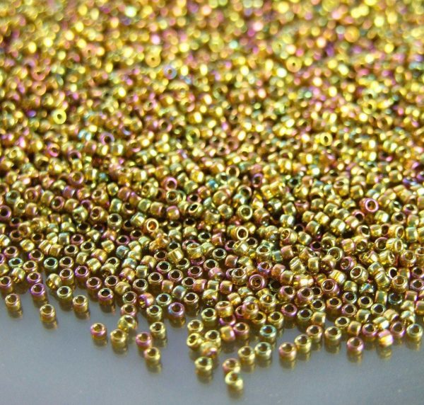 10g 459 Gold Luster Dark Topaz Toho Seed Beads 15/0 1.5mm Michael's UK Jewellery