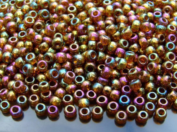 10g 459 Gold Luster Dark Topaz Toho Seed Beads Size 6/0 4mm Michael's UK Jewellery