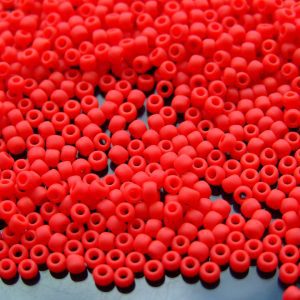 10g 45AF Opaque Frosted Cherry Toho Seed Beads 8/0 3mm Michael's UK Jewellery