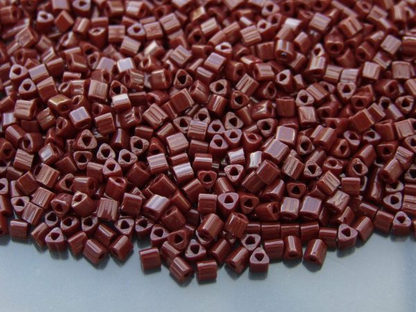 10g 46 Opaque Oxblood Toho Triangle Seed Beads 8/0 3mm Michael's UK Jewellery