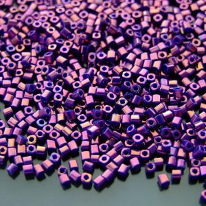 10g 461 Higher Metallic Grape Toho Cube Seed Beads 1.5mm Michael's UK Jewellery