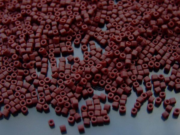 10g 46F Opaque Frosted Oxblood Toho Cube Seed Beads 1.5mm Michael's UK Jewellery