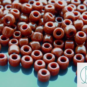 TOHO Seed Beads 46L Opaque Terra Cotta 3/0 beads mouse