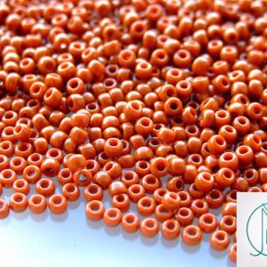 TOHO Seed Beads 46L Opaque Terra Cotta 8/0 beads mouse