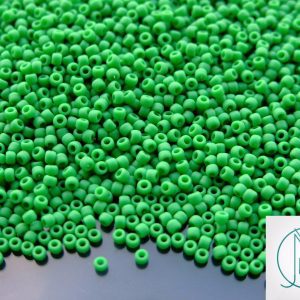 20g TOHO Beads 47DF Opaque Frosted Shamrock 11/0 beads mouse