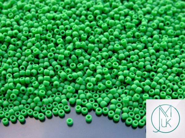 20g TOHO Beads 47DF Opaque Frosted Shamrock 11/0 beads mouse
