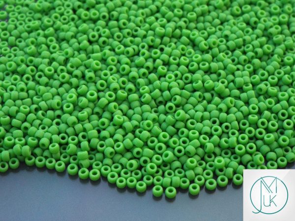 20g TOHO Beads 47F Opaque Frosted Mint Green 11/0 beads mouse