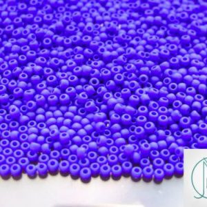 10g 48F Opaque Navy Blue Frosted Toho Seed Beads 11/0 2.2mm Michael's UK Jewellery