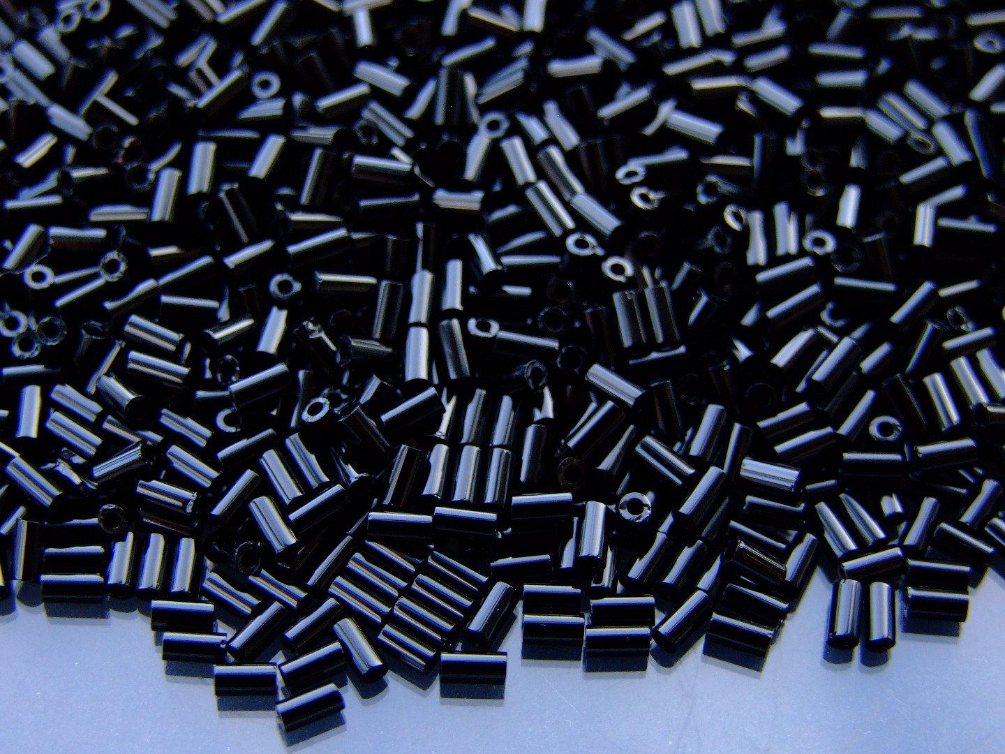 10g 49 Opaque Jet Toho Bugle Seed Beads 3mm Michael's UK Jewellery