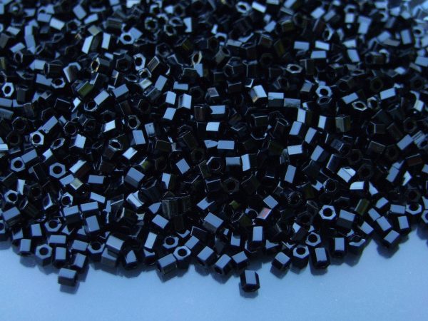 10g 49 Opaque Jet Toho Hexagon Seed Beads 8/0 3mm Michael's UK Jewellery