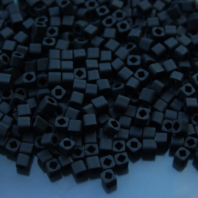 10g 49F Opaque Frosted Jet Toho Cube Seed Beads 3mm Michael's UK Jewellery