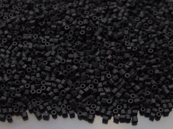 10g 49F Opaque Frosted Jet Toho Hexagon Seed Beads 11/0 2mm Michael's UK Jewellery