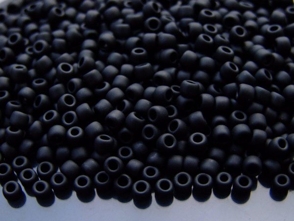 10g 49F Opaque Frosted Jet Toho Seed Beads 6/0 4mm Michael's UK Jewellery