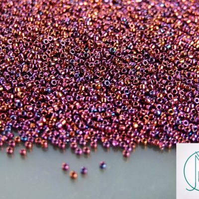 10g 503 Higher Metallic Dark Amethyst Toho Seed Beads 15/0 1.5mm Michael's UK Jewellery