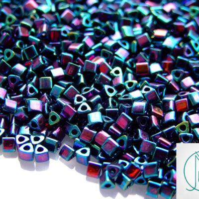 10g 505 Higher Metallic Dragonfly Toho Triangle Seed Beads 8/0 3mm Michael's UK Jewellery