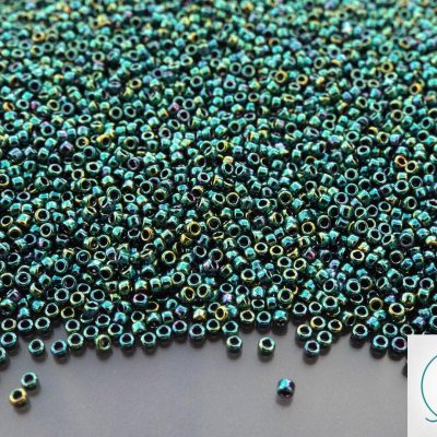 10g 506 Higher Metallic June Bug Toho Seed Beads 15/0 1.5mm Michael's UK Jewellery