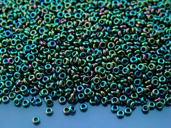10g 508 Higher Metallic Iris Olivine Toho Demi Round Seed Beads 8/0 3mm Michael's UK Jewellery