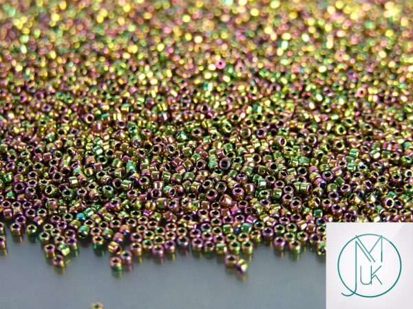 10g 509 Higher Metallic Purple/Green Iris Toho Seed Beads 15/0 1.5mm Michael's UK Jewellery