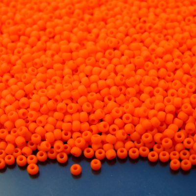 Toho Seed Beads 50AF Opaque Frosted Pumpkin 11/0 beads mouse