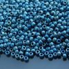 TOHO Seed Beads 511F Higher Metallic Frosted Mediteranian Blue 8/0 beads mouse