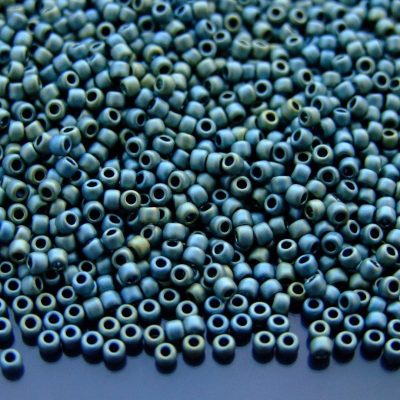 TOHO Seed Beads 512F Higher Metallic Frosted Blue Haze 11/0 beads mouse