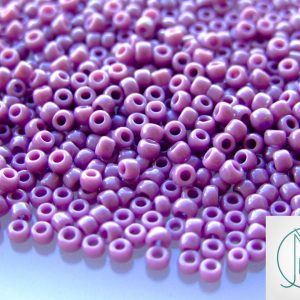TOHO Seed Beads 52 Opaque Lavender 8/0 beads mouse