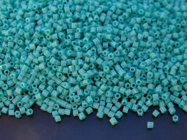 10g 55 Opaque Turquoise Toho Hexagon Seed Beads 11/0 2mm Michael's UK Jewellery