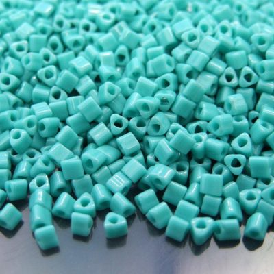 10g 55 Opaque Turquoise Toho Triangle Seed Beads 8/0 3mm Michael's UK Jewellery