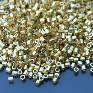 10g 557 Galvanized Starlight Toho Hexagon Seed Beads 8/0 3mm Michael's UK Jewellery