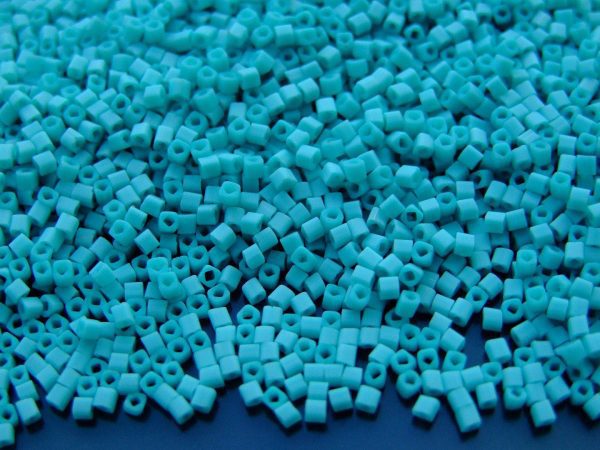 10g 55F Opaque Frosted Turquoise Toho Cube Seed Beads 1.5mm Michael's UK Jewellery