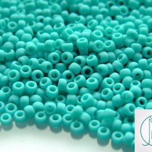 10g 55F Opaque Turquoise Frosted Toho Seed Beads 8/0 3mm Michael's UK Jewellery