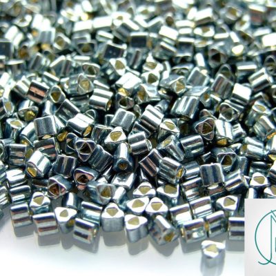 10g 565 Galvanized Blue Slate Toho Triangle Seed Beads 8/0 3mm Michael's UK Jewellery