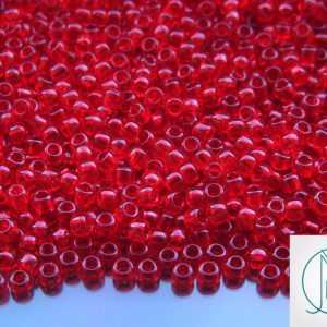 10g 5B Transparent Siam Ruby Toho Seed Beads 8/0 3mm Michael's UK Jewellery