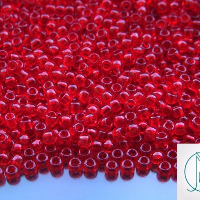 TOHO Seed Beads 5B Transparent Siam Ruby 8/0 beads mouse