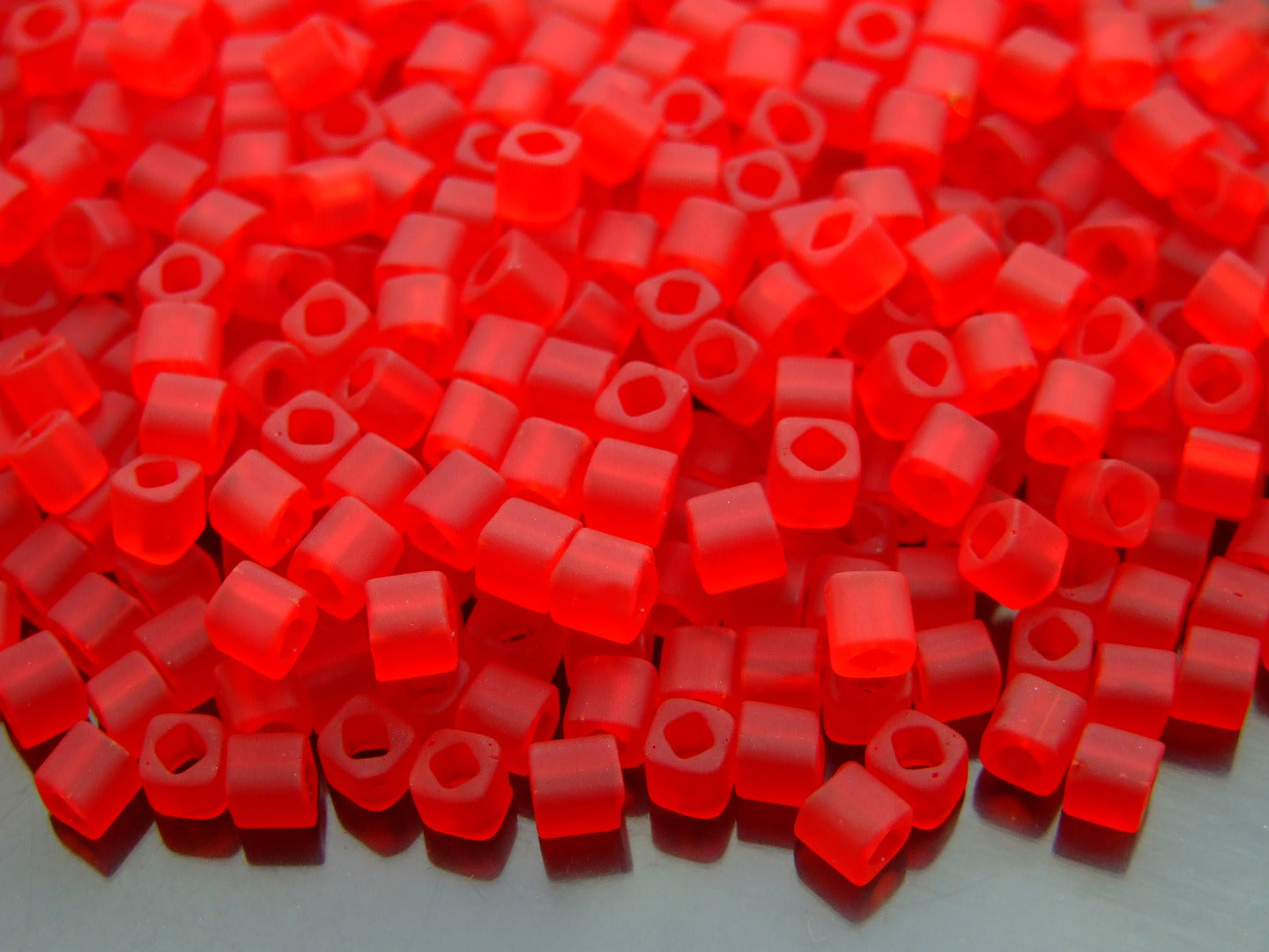 10g 5BF Transparent Frosted Siam Ruby Toho Cube Seed Beads 4mm Michael's UK Jewellery