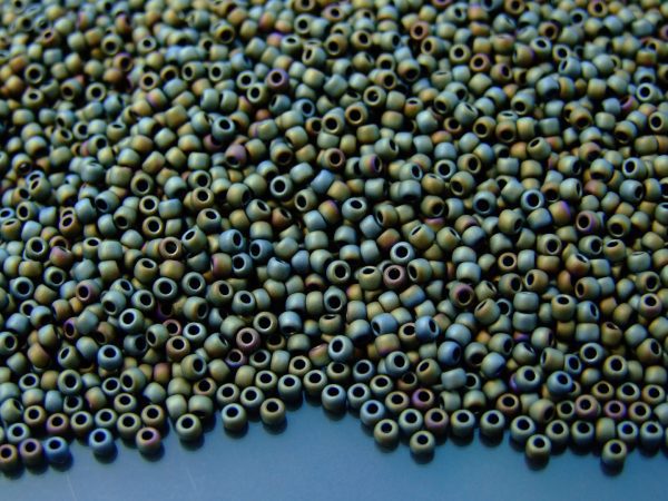 TOHO Seed Beads 613 Matte Color Iris Grey 11/0 beads mouse