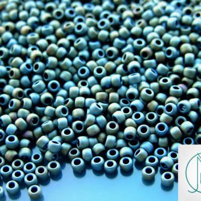 TOHO Seed Beads 613 Matte Color Iris Grey 8/0 beads mouse