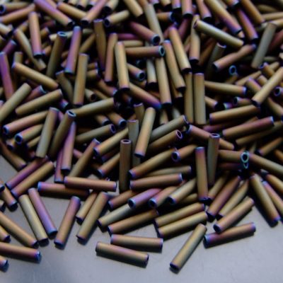 10g 614 Matte Color Iris Brown Toho Bugle Seed Beads 9mm beads mouse