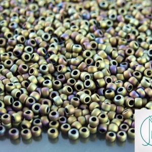 TOHO Seed Beads 614 Matte Color Iris Brown 8/0 beads mouse