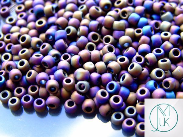 Toho Seed Beads 615 Matte Color Iris Purple 11/0 beads mouse